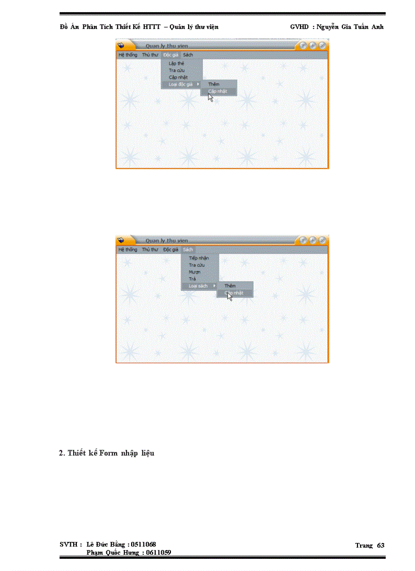 image for page Phân Tích Thiết Kế HTTT – Quản lý thư viện