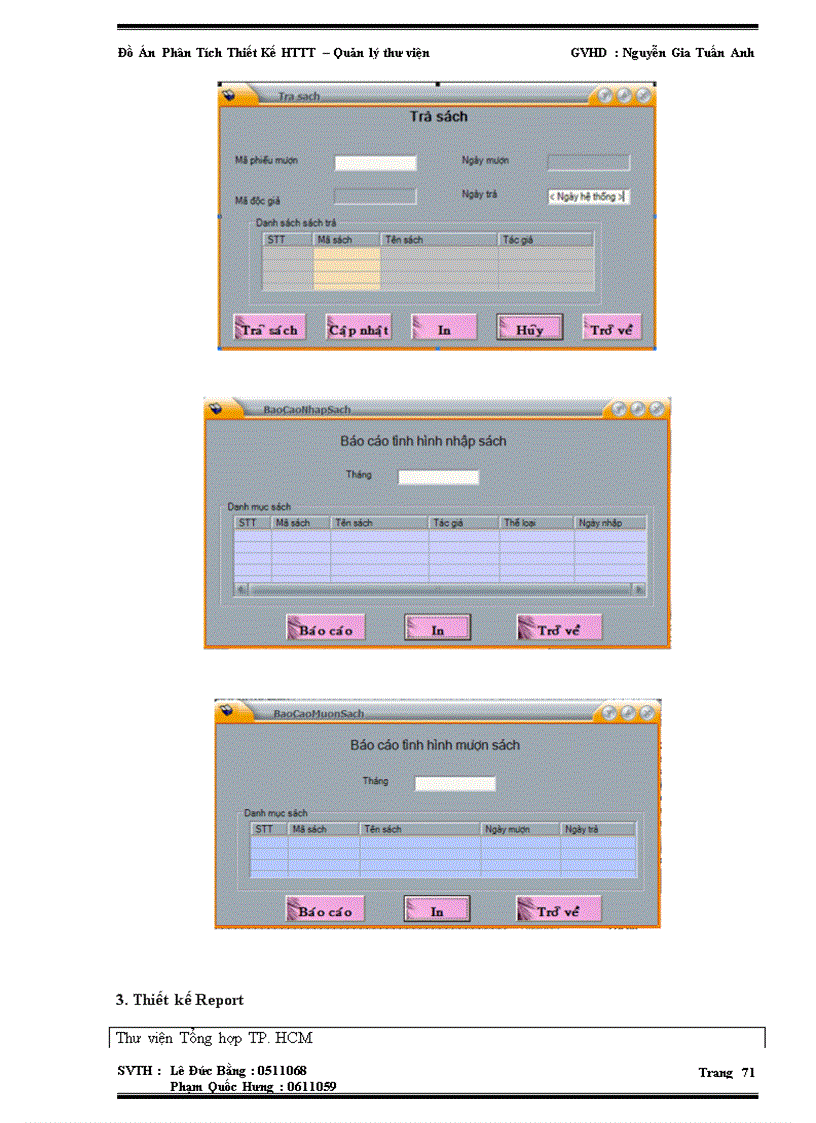 image for page Phân Tích Thiết Kế HTTT – Quản lý thư viện