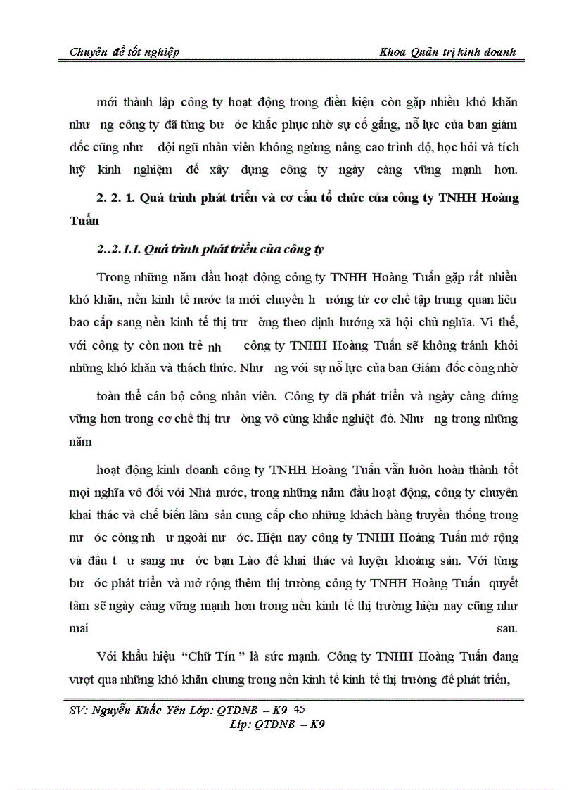 image for page Nghiên cứu chỉ tiêu đánh giá hiệu quả kinh doanh tại Công ty TNHH Hoàng Tuấn