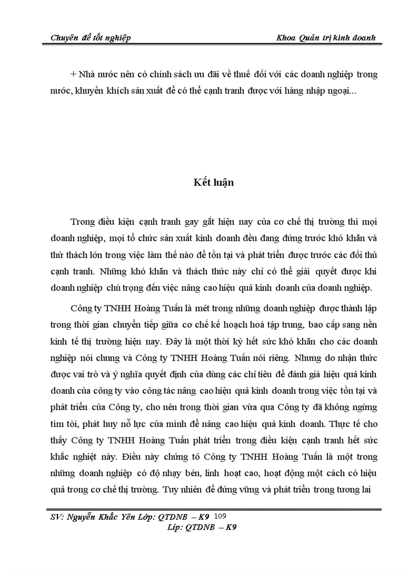 image for page Nghiên cứu chỉ tiêu đánh giá hiệu quả kinh doanh tại Công ty TNHH Hoàng Tuấn