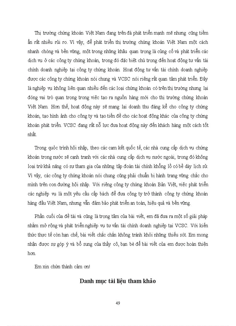 image for page Giải pháp phát triển hoạt động tư vấn tài chính doanh nghiệp tại công ty chứng khoán Bản Việt