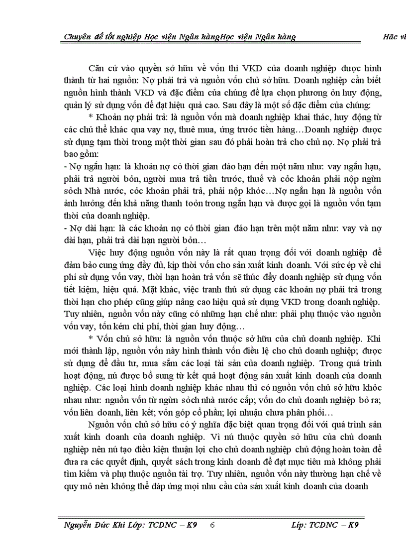 image for page Giải pháp nhằm nâng cao hiệu quả sử dụng vốn sản xuất kinh doanh tại công ty cổ phần Ngọc Diệp