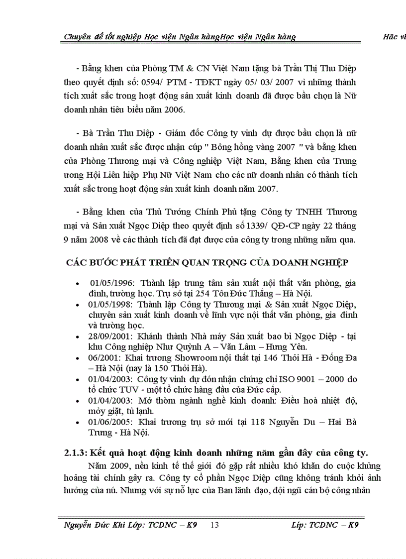 image for page Giải pháp nhằm nâng cao hiệu quả sử dụng vốn sản xuất kinh doanh tại công ty cổ phần Ngọc Diệp