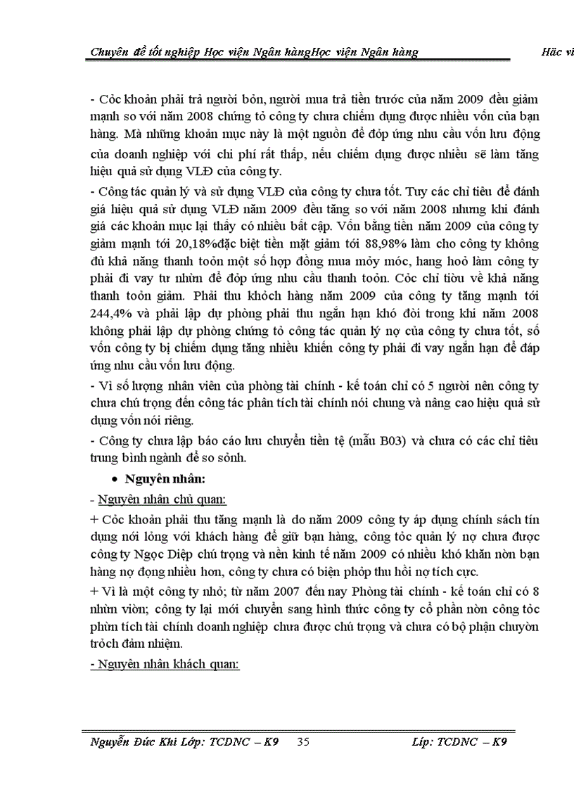 image for page Giải pháp nhằm nâng cao hiệu quả sử dụng vốn sản xuất kinh doanh tại công ty cổ phần Ngọc Diệp