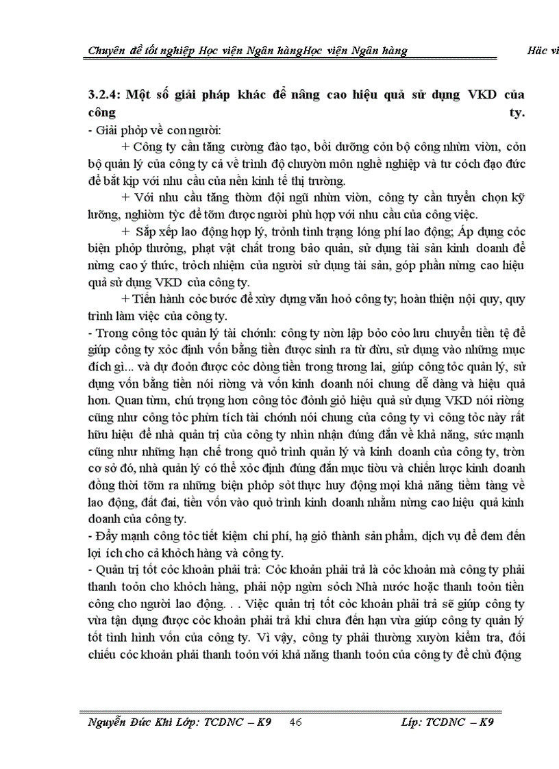 image for page Giải pháp nhằm nâng cao hiệu quả sử dụng vốn sản xuất kinh doanh tại công ty cổ phần Ngọc Diệp