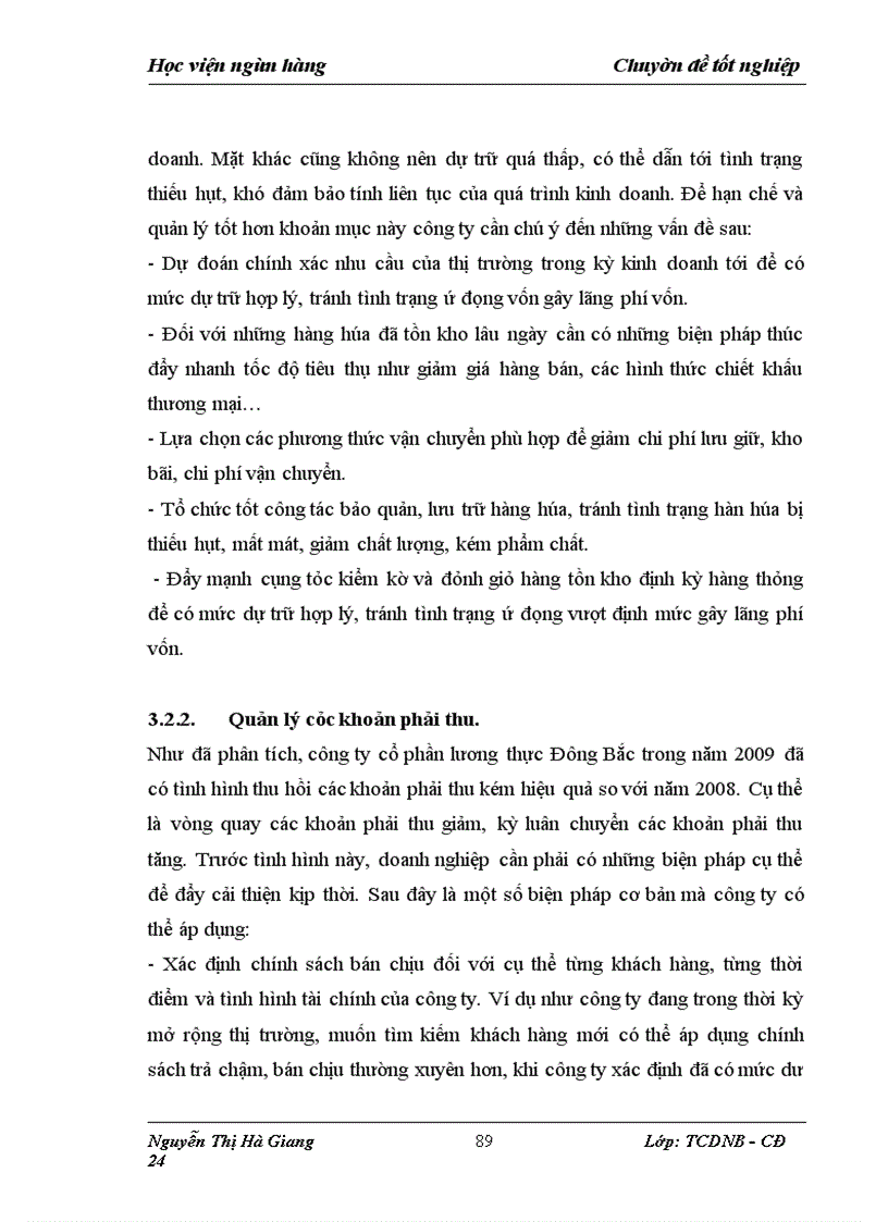 image for page Vốn lưu động và một số biện pháp nhằm nâng cao hiệu quả sử dụng vốn lưu động tại công ty cổ phần lương thực Đông Bắc