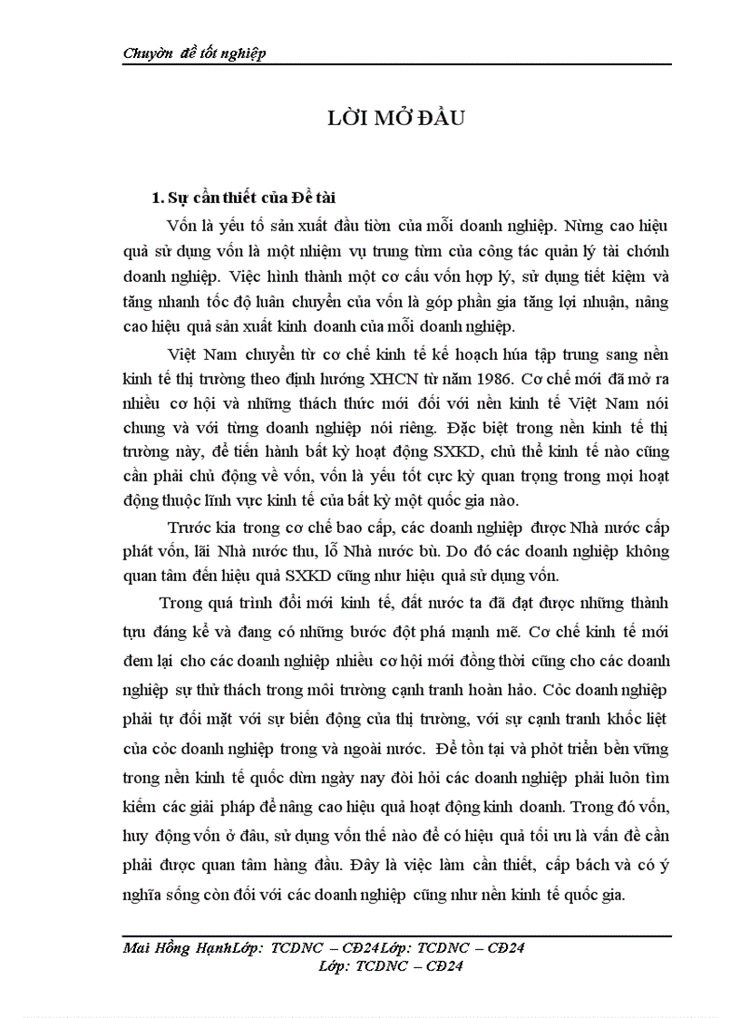 image for page Vốn lưu động và các giải pháp tài chính nâng cao hiệu quả sử dụng vốn lưu động tại Công ty Cổ phần SNC