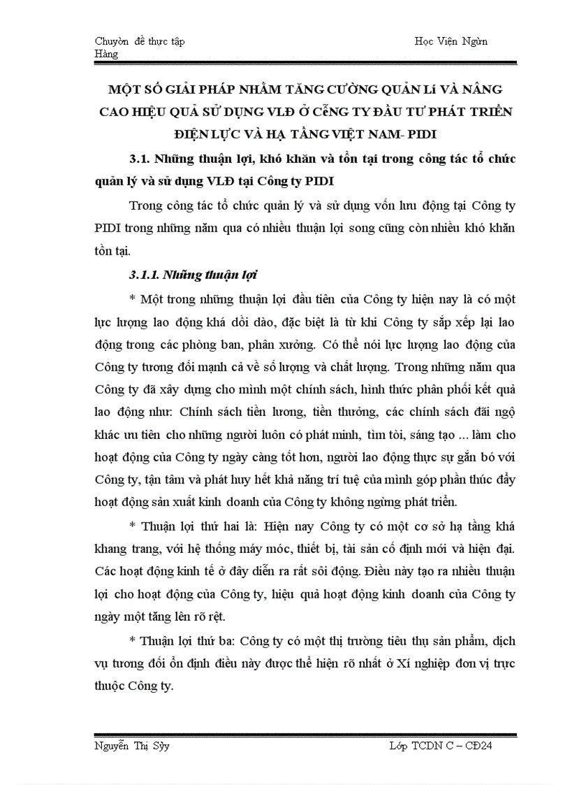 image for page Vốn lưu động và một số biện pháp nhằm nâng cao hiệu quả sử dụng vốn lưu động tại Công ty cổ phần đầu tư phát triển điện lực và hạ tầng Việt Nam- PIDI