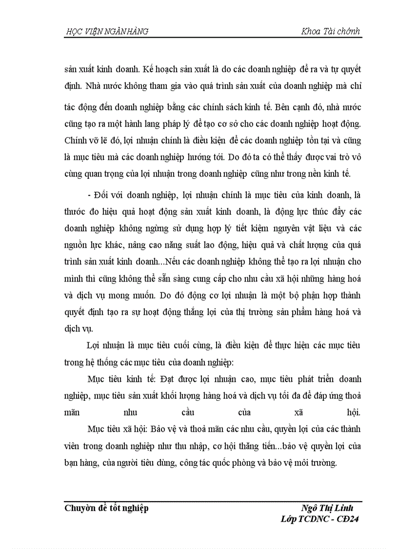 Biện pháp tăng lợi nhuận tại Doanh nghiệp tư nhân Hoàng Lan, huyện Hải Hậu, tỉnh Nam Định làm chuyên đề tốt nghiệp