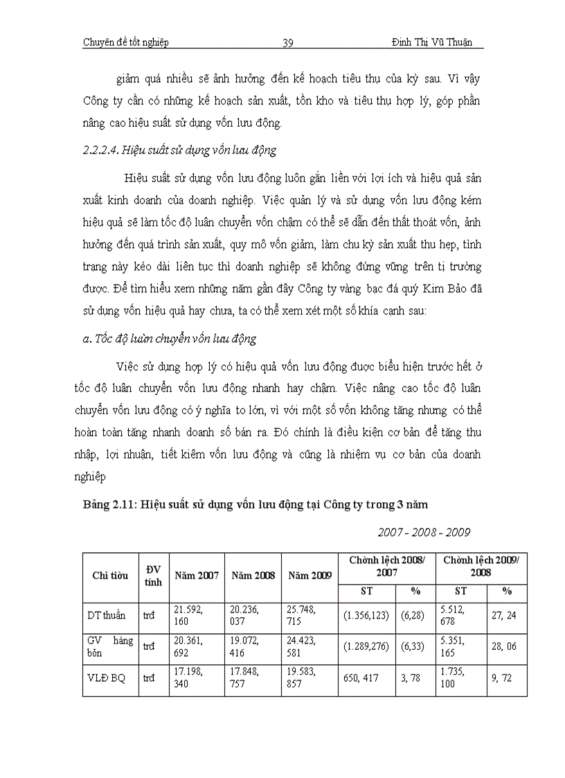 image for page Thực trạng và giải pháp nâng cao hiệu quả sử dụng vốn lưu động tại Công ty vàng bạc đá quý Kim Bảo