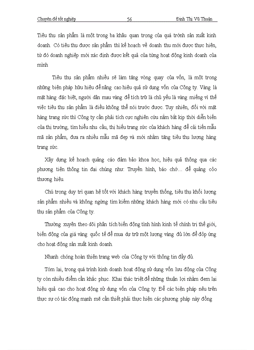 image for page Thực trạng và giải pháp nâng cao hiệu quả sử dụng vốn lưu động tại Công ty vàng bạc đá quý Kim Bảo