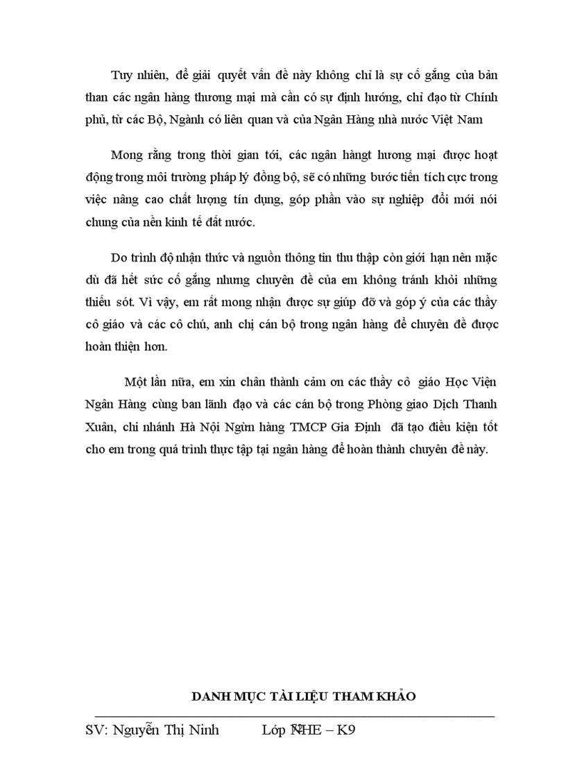 image for page Một số giải pháp phòng ngừa và hạn chế rủi ro tín dụng tại Chi nhánh Ngân hàng Thương Mại Cổ Phần Gia Định, PGD Thanh Xuân