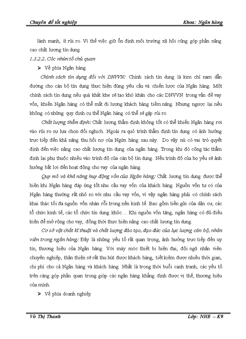 image for page Một số giải pháp nâng cao chất lượng tín dụng đối với doanh nghiệp vừa và nhỏ tại Chi nhánh Ngân hàng Công thương Hoàng Mai
