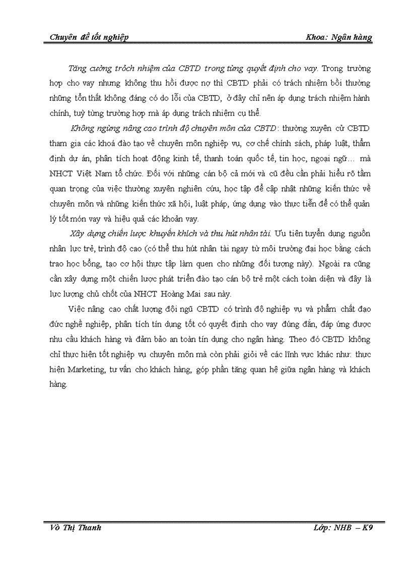 image for page Một số giải pháp nâng cao chất lượng tín dụng đối với doanh nghiệp vừa và nhỏ tại Chi nhánh Ngân hàng Công thương Hoàng Mai