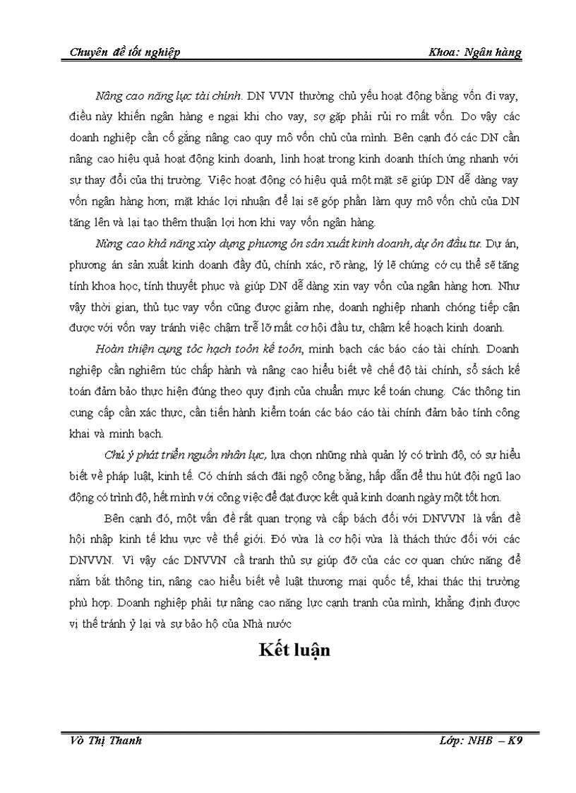 image for page Một số giải pháp nâng cao chất lượng tín dụng đối với doanh nghiệp vừa và nhỏ tại Chi nhánh Ngân hàng Công thương Hoàng Mai