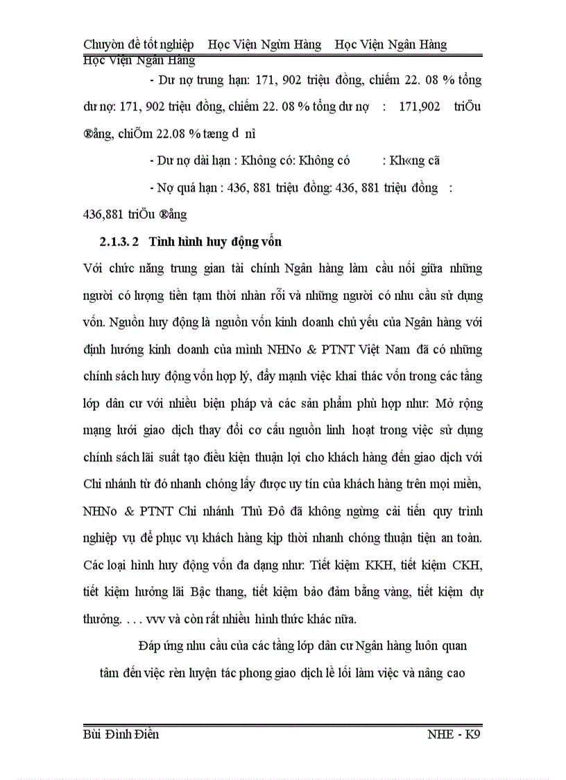 image for page Giải pháp nâng cao hiệu quả huy động vốn tại chi nhánh NHNo&PTNT Thủ Đô