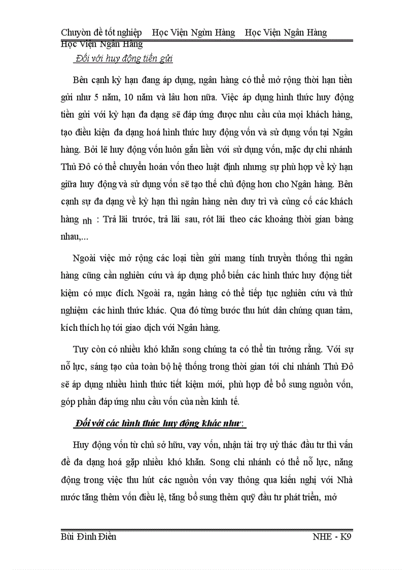 image for page Giải pháp nâng cao hiệu quả huy động vốn tại chi nhánh NHNo&PTNT Thủ Đô