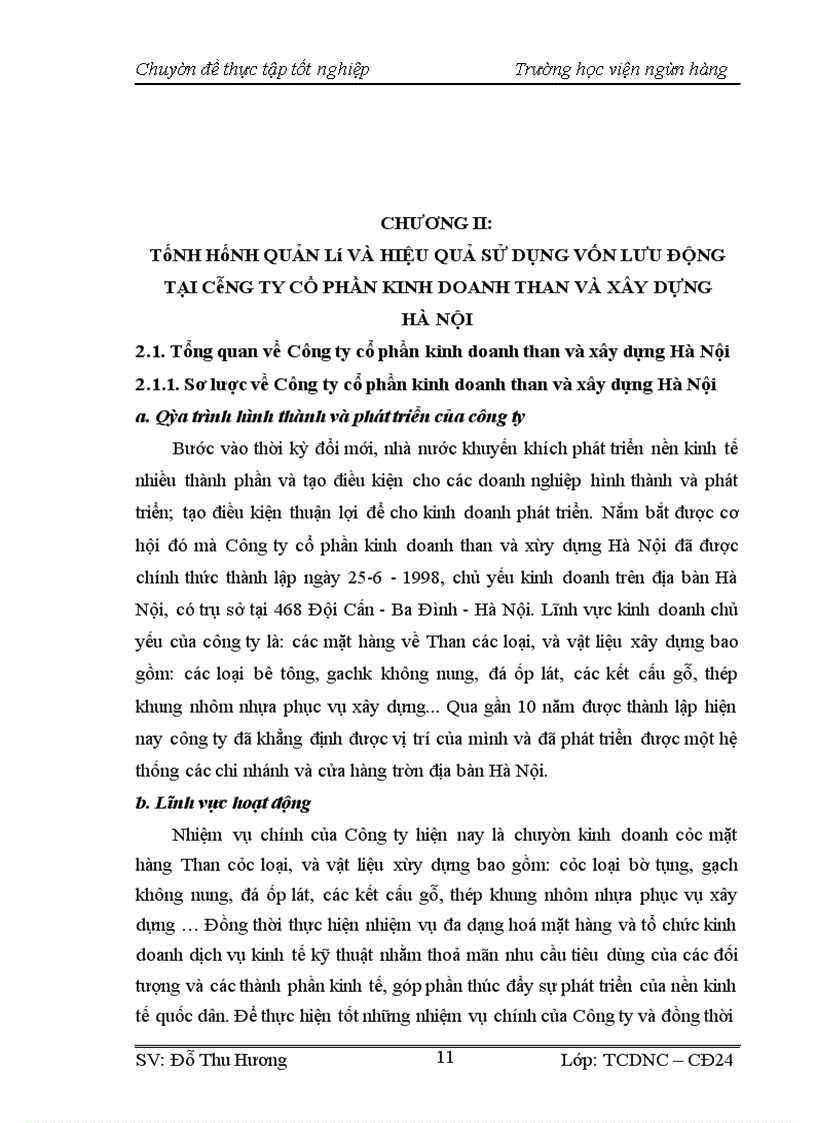 image for page Vốn lưu động và giải pháp nâng cao hiệu quả sử dụng vốn lưu động tại công ty Cổ Phần kinh doanh than và xây dựng Hà Nội