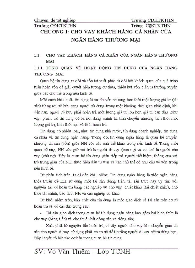 image for page Cho vay khách hàng cá nhân của Ngân hàng thương mại