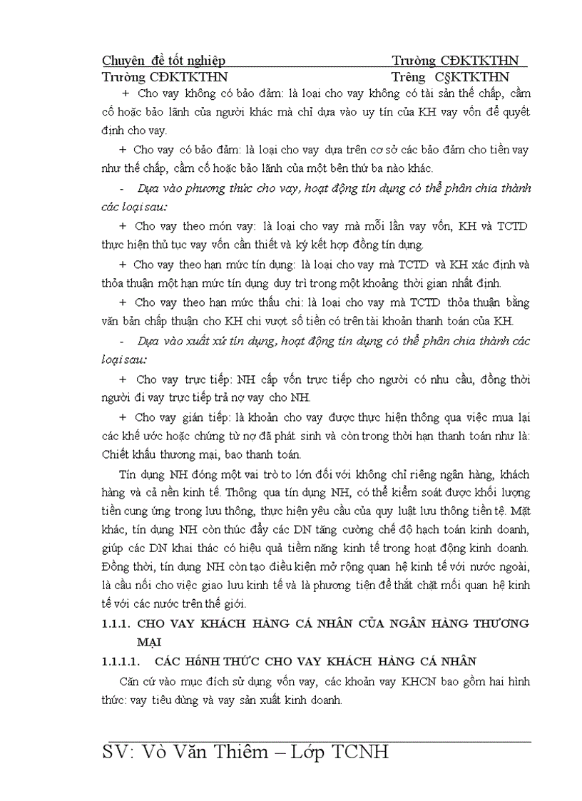 image for page Cho vay khách hàng cá nhân của Ngân hàng thương mại