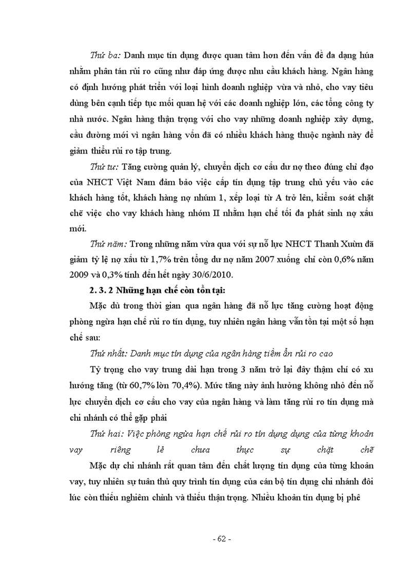 image for page Giải pháp phòng ngừa hạn chế rủi ro tín dụng trong hoạt động kinh doanh tại Ngân Hàng Công Thương Chi Nhánh Thanh Xuân