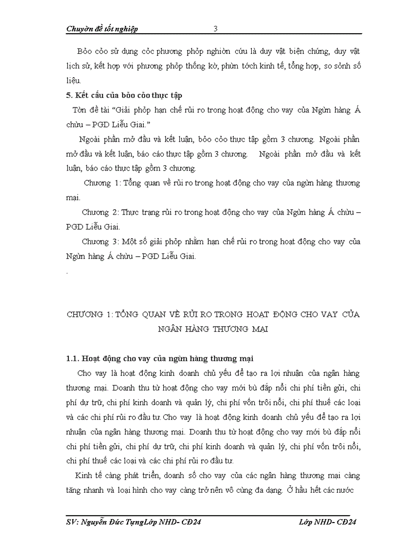 image for page Giải pháp hạn chế rủi ro trong hoạt động cho vay của Ngân hàng Á châu – PGD Liễu Giai