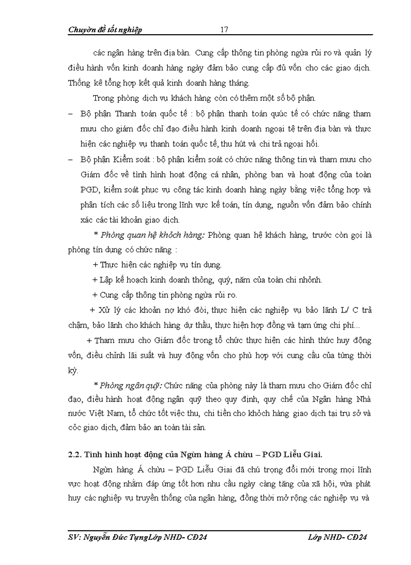 image for page Giải pháp hạn chế rủi ro trong hoạt động cho vay của Ngân hàng Á châu – PGD Liễu Giai