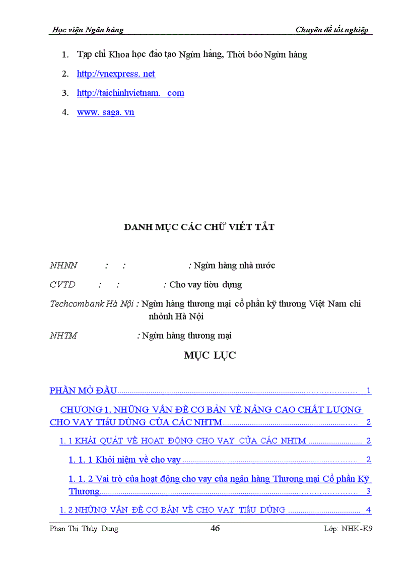 image for page Nâng cao chất lượng cho vay tiêu dùng tại Ngân hàng Thương mại Cổ phần Kỹ Thương Việt Nam Chi nhánh Hà Nội