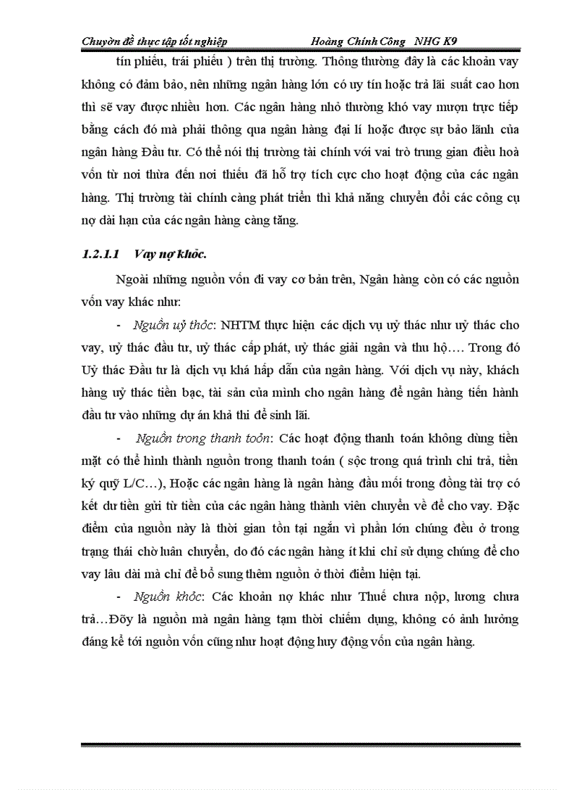 image for page Giải pháp nâng cao hiệu quả huy động vốn tại Ngân hàng Đầu tư và Phát triển Việt Nam chi nhánh Quang Trung