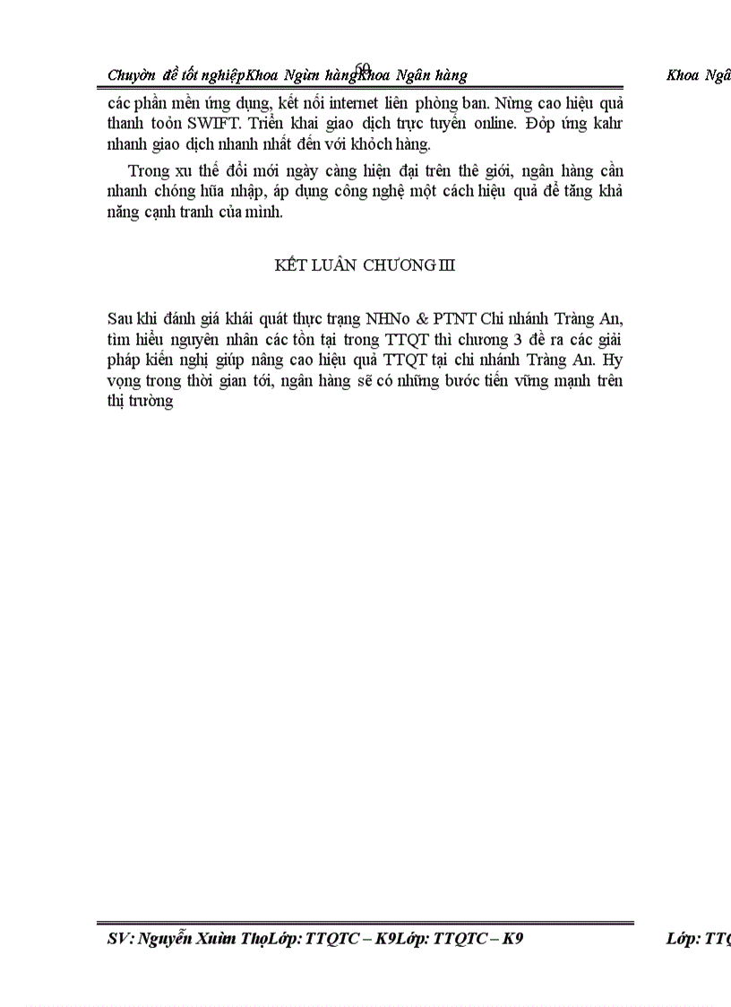 image for page Thực trạng và giải pháp phát triển nghiệp vụ thanh toán quốc tế tại NHNo&PTNT chi nhánh Tràng An