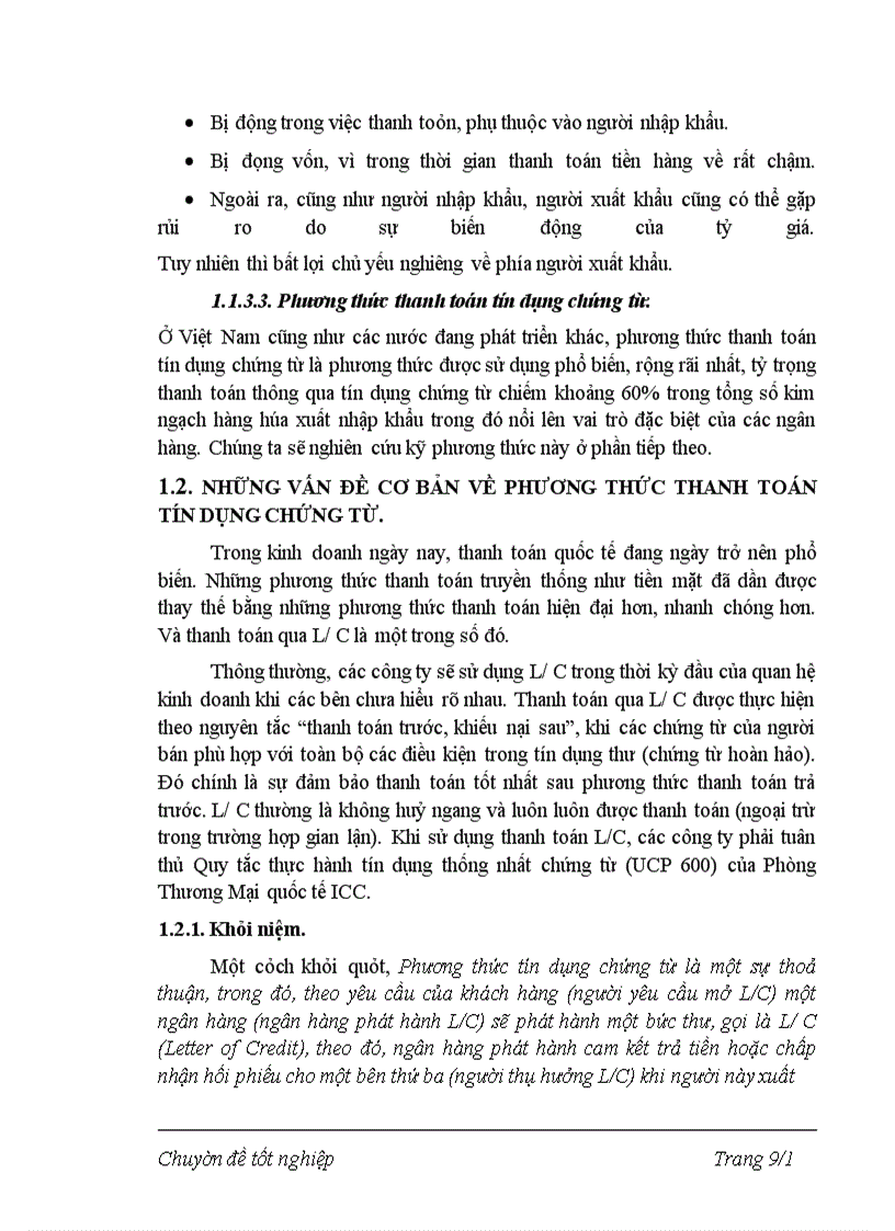 image for page Phương thức thanh toán L/C và giải pháp hạn chế rủi ro trong phương thức thanh toán L/C Ngân hàng NN&PTNT TP Ninh Bình