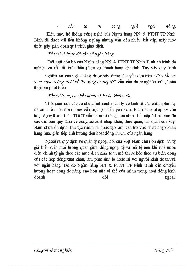 image for page Phương thức thanh toán L/C và giải pháp hạn chế rủi ro trong phương thức thanh toán L/C Ngân hàng NN&PTNT TP Ninh Bình