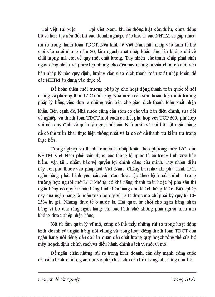 image for page Phương thức thanh toán L/C và giải pháp hạn chế rủi ro trong phương thức thanh toán L/C Ngân hàng NN&PTNT TP Ninh Bình