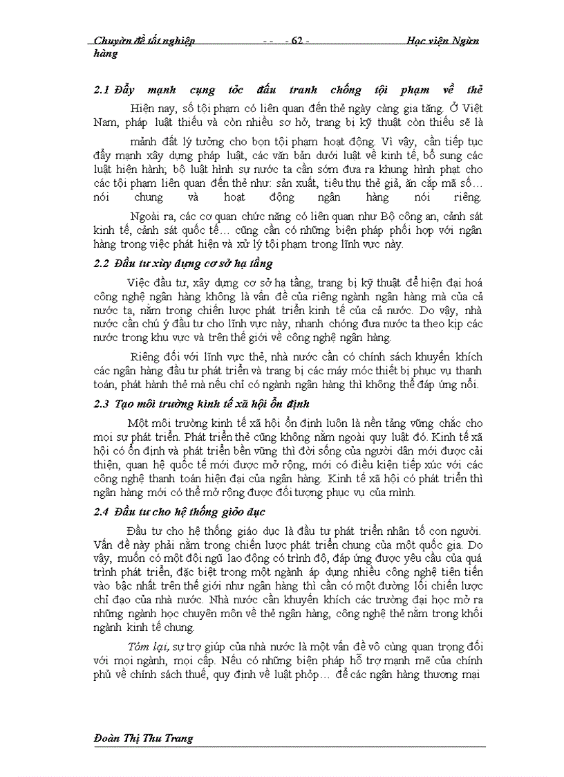 image for page Giải pháp nhằm thúc đầy nghiệp vụ phát hành và thanh toán thẻ tại Ngân Hàng thương mại cổ phần Kỹ Thương Việt Nam – Techcombank