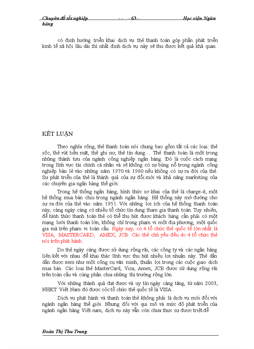 image for page Giải pháp nhằm thúc đầy nghiệp vụ phát hành và thanh toán thẻ tại Ngân Hàng thương mại cổ phần Kỹ Thương Việt Nam – Techcombank