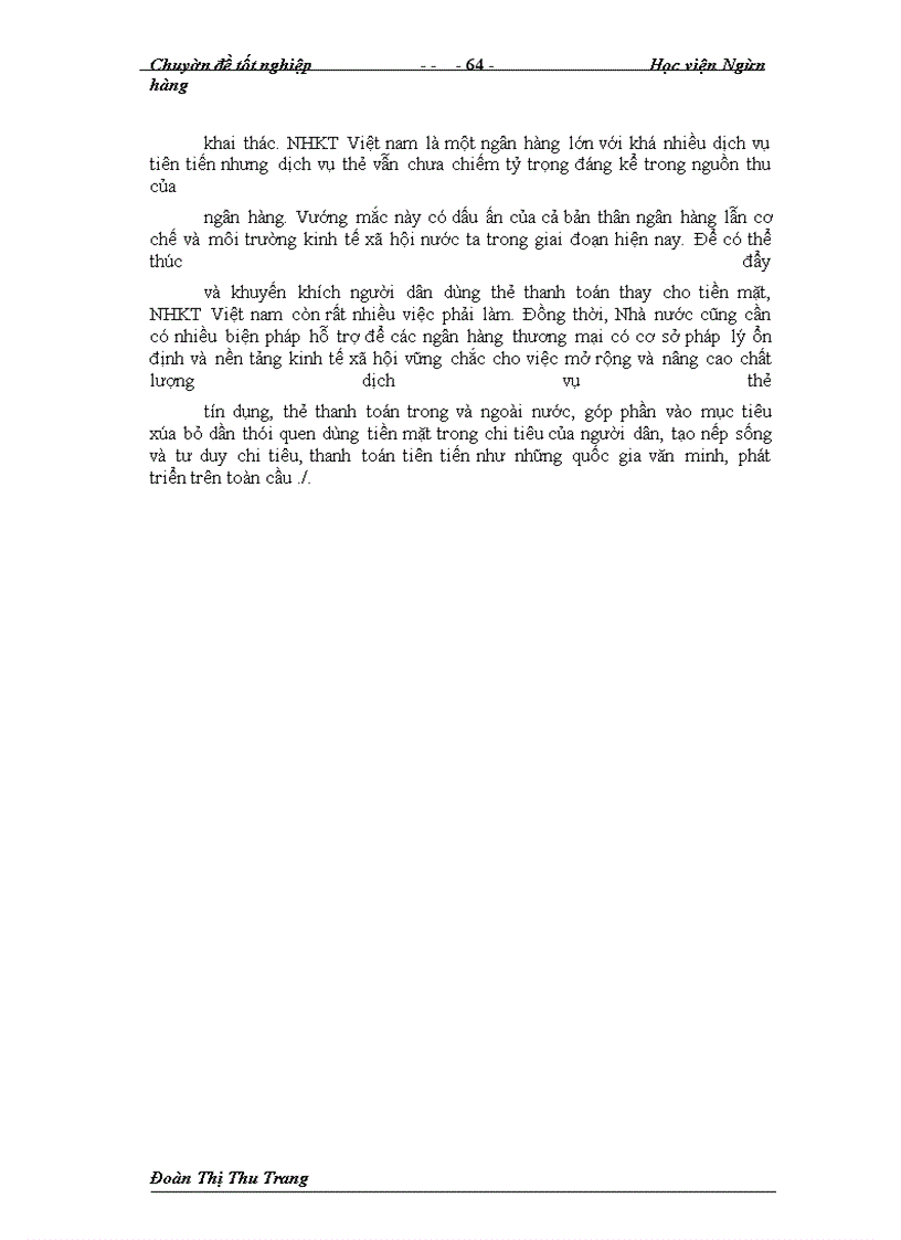 image for page Giải pháp nhằm thúc đầy nghiệp vụ phát hành và thanh toán thẻ tại Ngân Hàng thương mại cổ phần Kỹ Thương Việt Nam – Techcombank