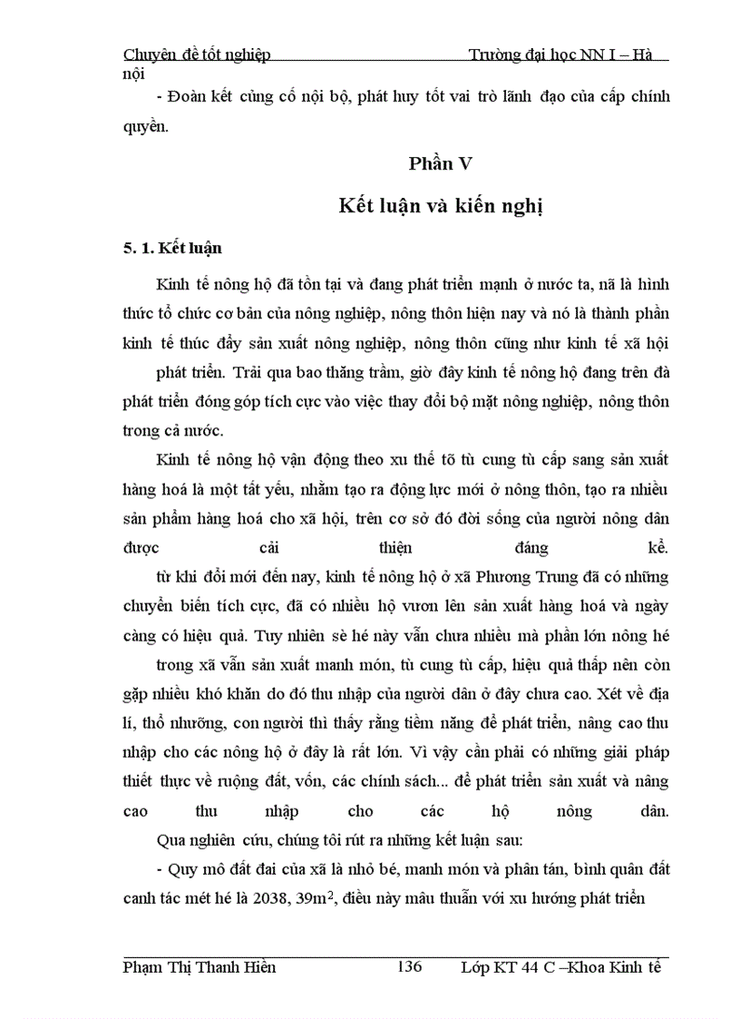 image for page Một số giải pháp chủ yếu nâng cao thu nhập cho hộ nông dân xã Phương Trung, huyện Thanh oai, tỉnh Hà Tây