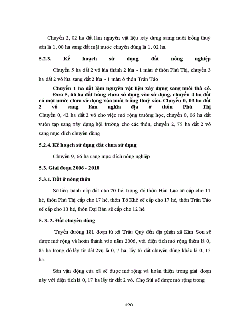 image for page Quy hoạch sử dụng đất đai xã Phú Thị giai đoan 2003 - 2010
