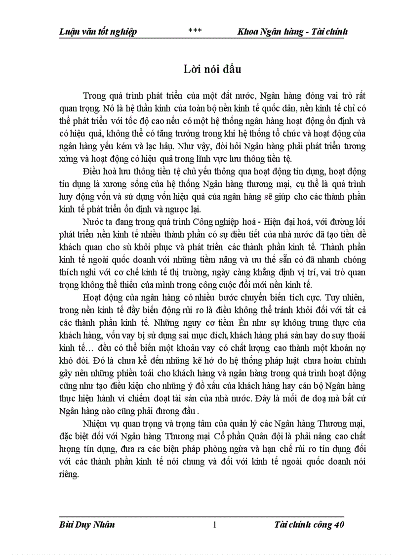 image for page Một số biện pháp phòng ngừa rủi ro tín dụng đối với doanh nghiệp ngoài quốc doanh tại Ngân hàng Thương mại Cổ phần Quân đội Việt nam từ năm 1999-2001
