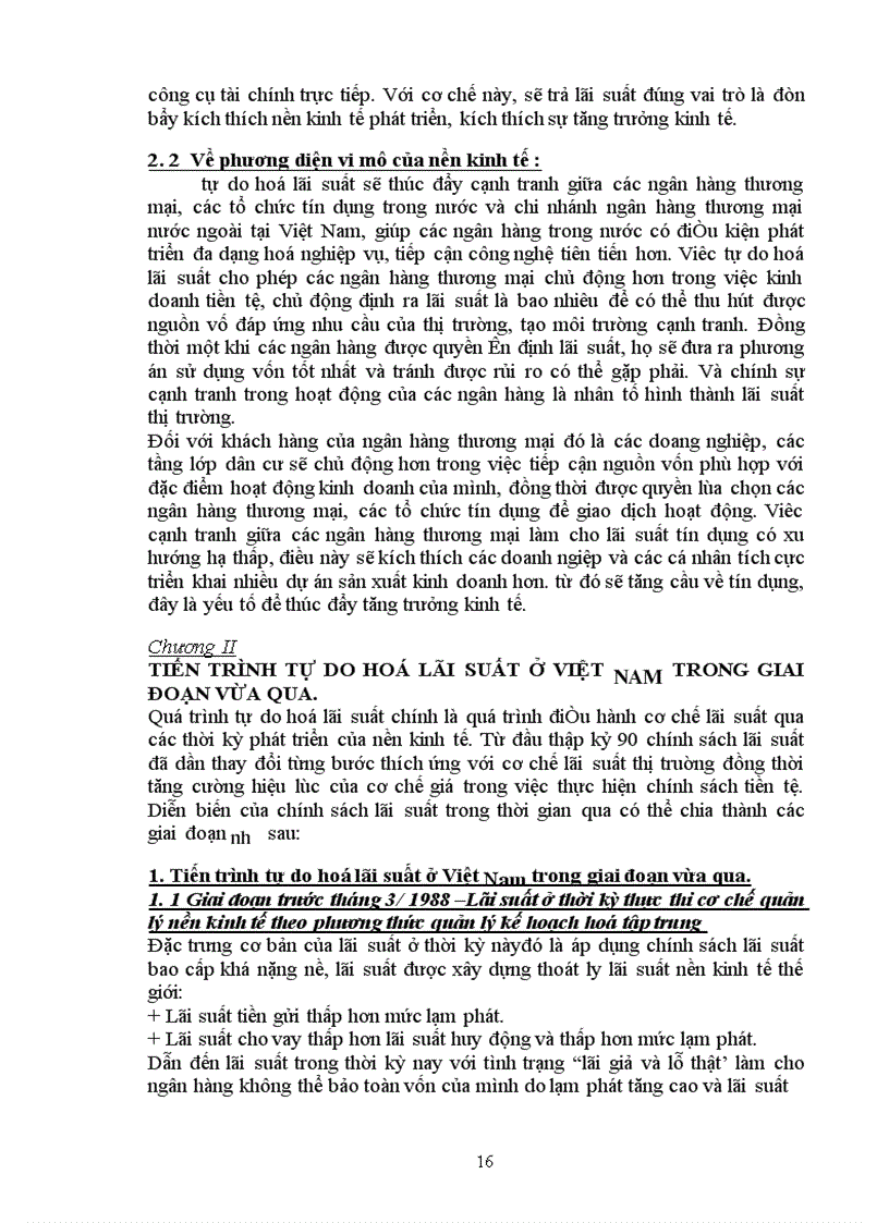 image for page Lãi suất và vấn đề tự do hoá lãi suất ở Việt Nam hiện nay.