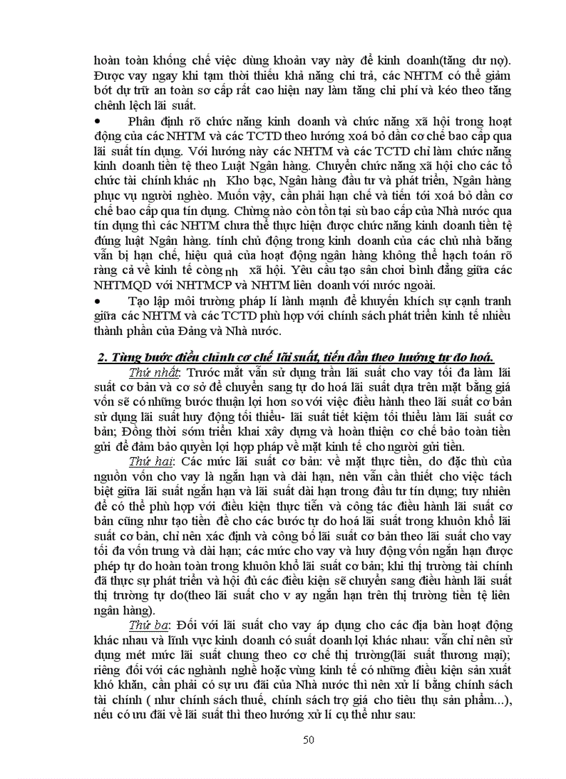 image for page Lãi suất và vấn đề tự do hoá lãi suất ở Việt Nam hiện nay.