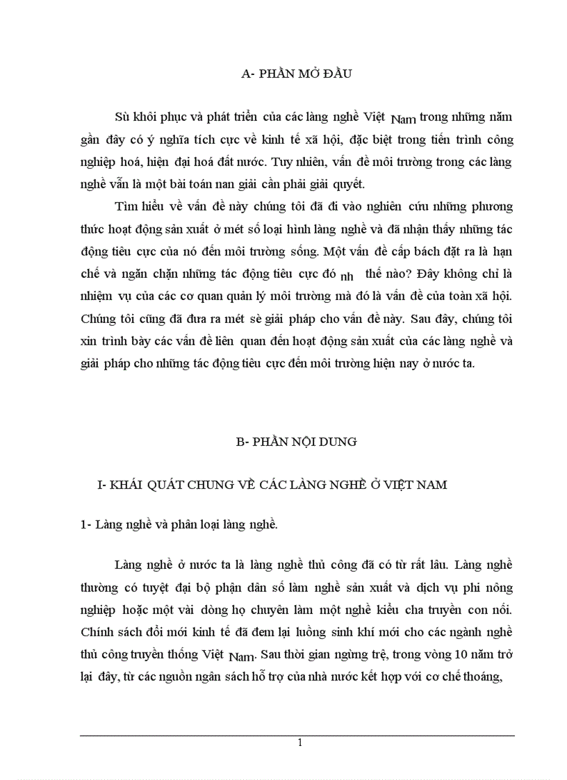 image for page Các vấn đề liên quan đến hoạt động sản xuất của các làng nghề và giải pháp cho những tác động tiêu cực đến môi trường hiện nay ở nước ta