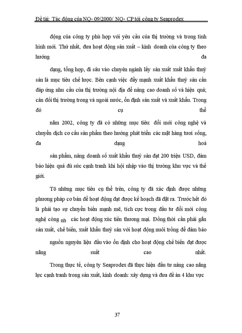 image for page Những tác động của Nghị quyết số 09/2000/NQ – CP đối với hoạt động xuất nhập khẩu thủy sản của công ty Seaprodex Việt Nam.