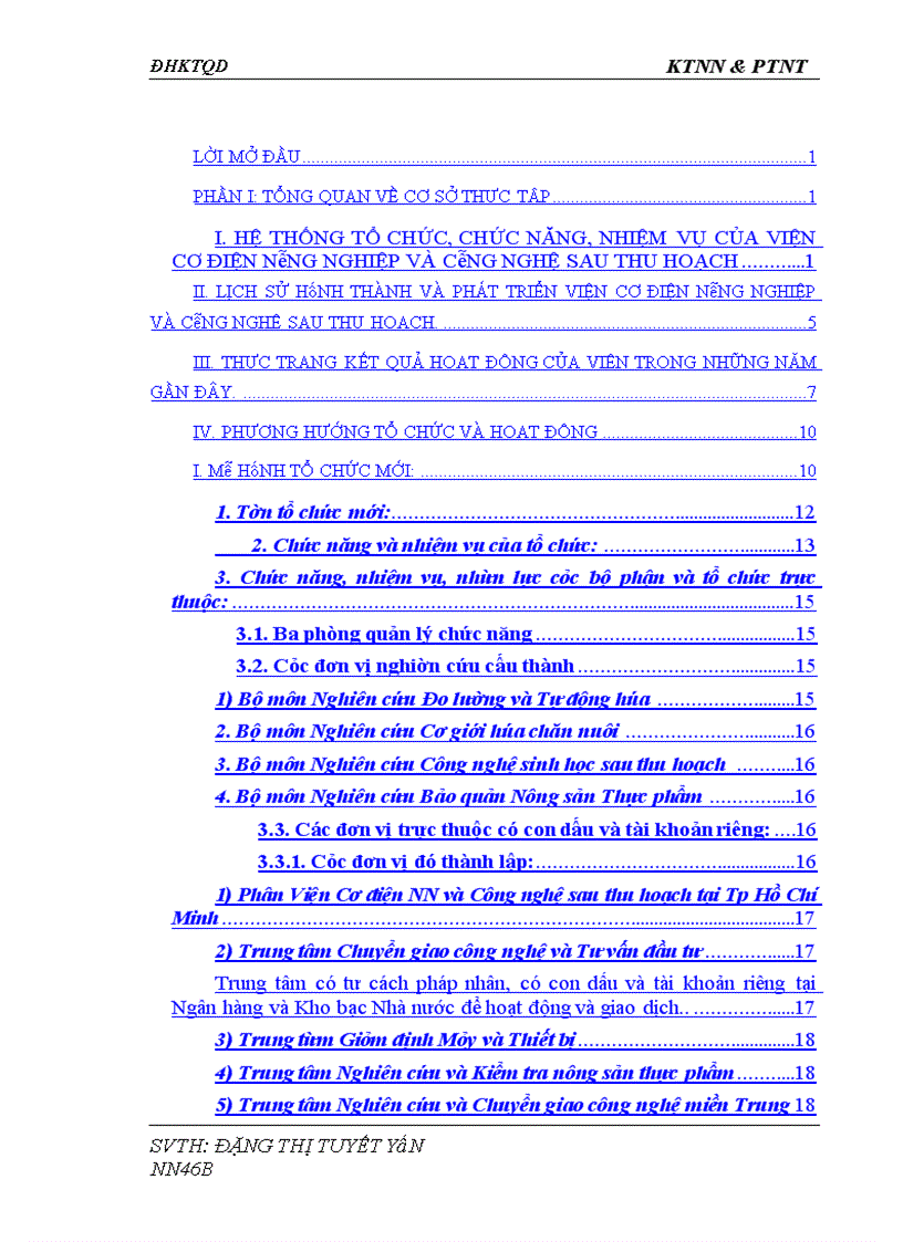 image for page Báo cáo thực tập. Viện Cơ điện Nông nghiệp và Công nghệ Sau thu hoạch