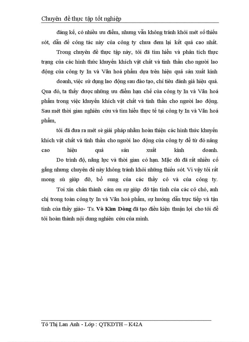 image for page Hoàn thiện các hình thức khuyến khích vật chất và tinh thần cho người lao động ở công ty In và Văn hoá phẩm