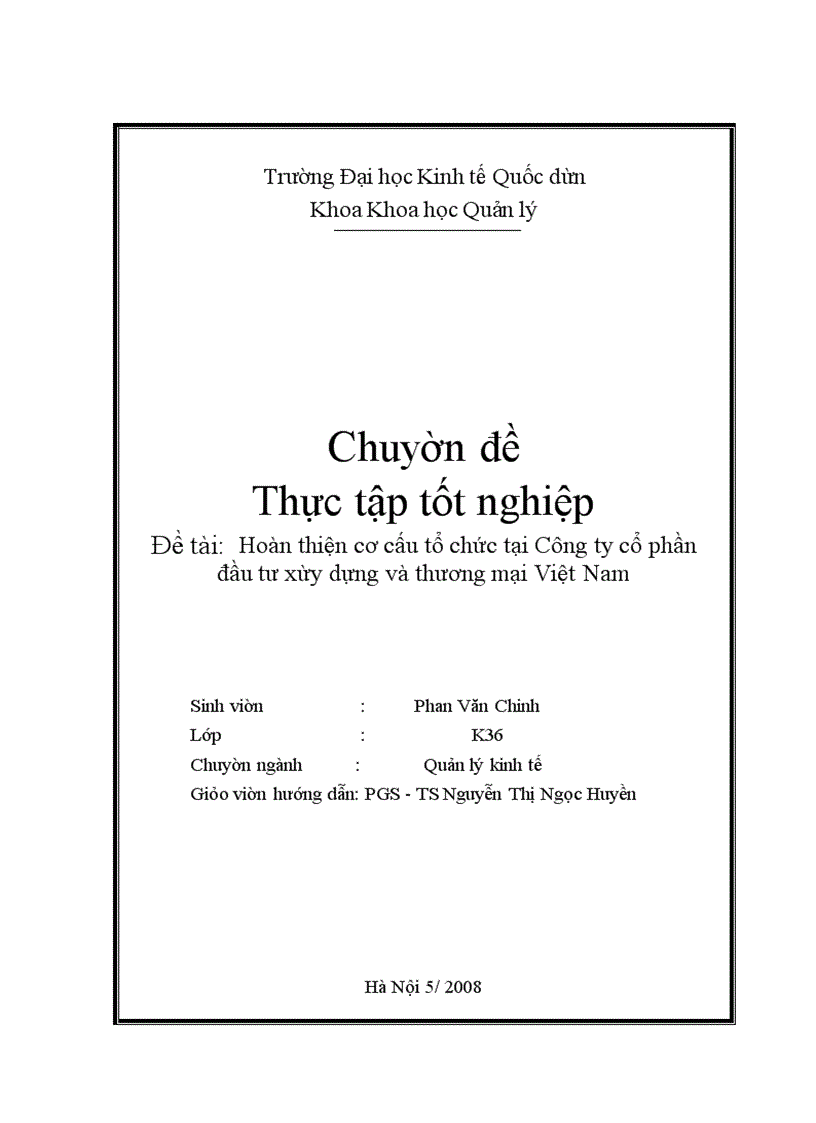 image for page Thực trạng cơ cấu tổ chức của Công ty cổ phần đầu tư xây dựng và thương mại Việt Nam