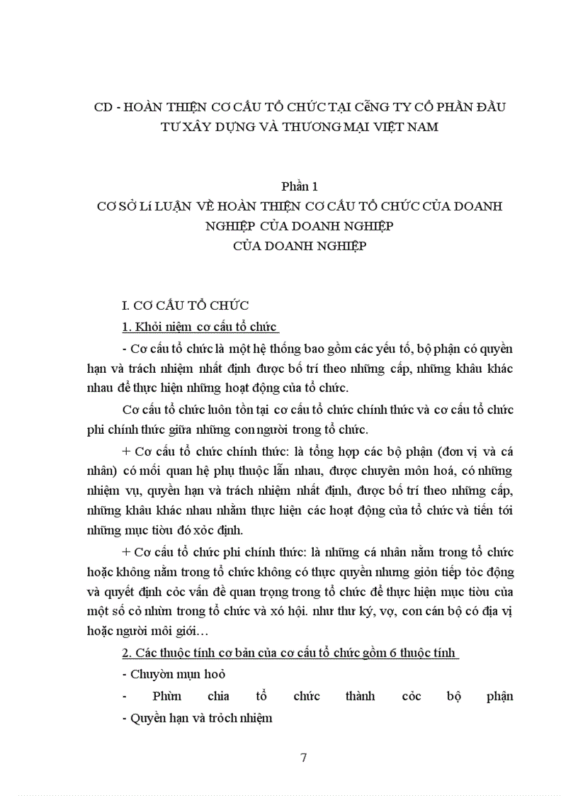 image for page Thực trạng cơ cấu tổ chức của Công ty cổ phần đầu tư xây dựng và thương mại Việt Nam