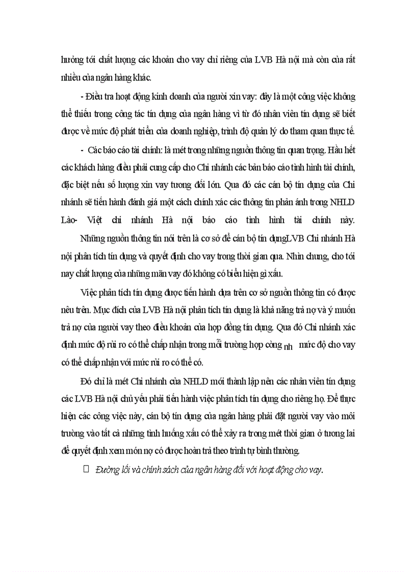 image for page Một số giải pháp nhằm tăng cường khả năng huy động vốn và nâng cao chất lượng tín dụng tại LVB Chi nhánh Hà nội.
