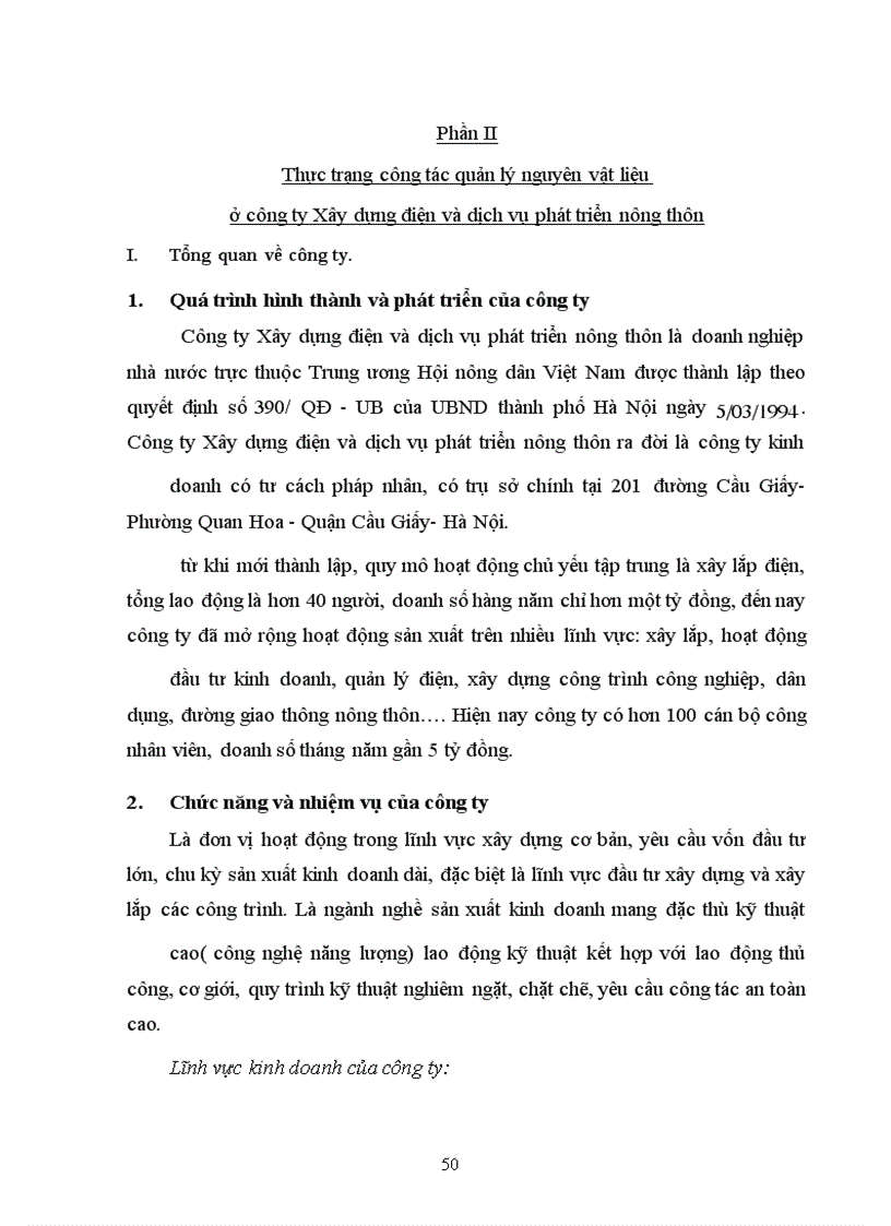 image for page Nâng cao hiệu quả của công tác quản lý nguyên vật liệu ở Công ty xây dựng điện và dịch vụ phát triển nông thôn