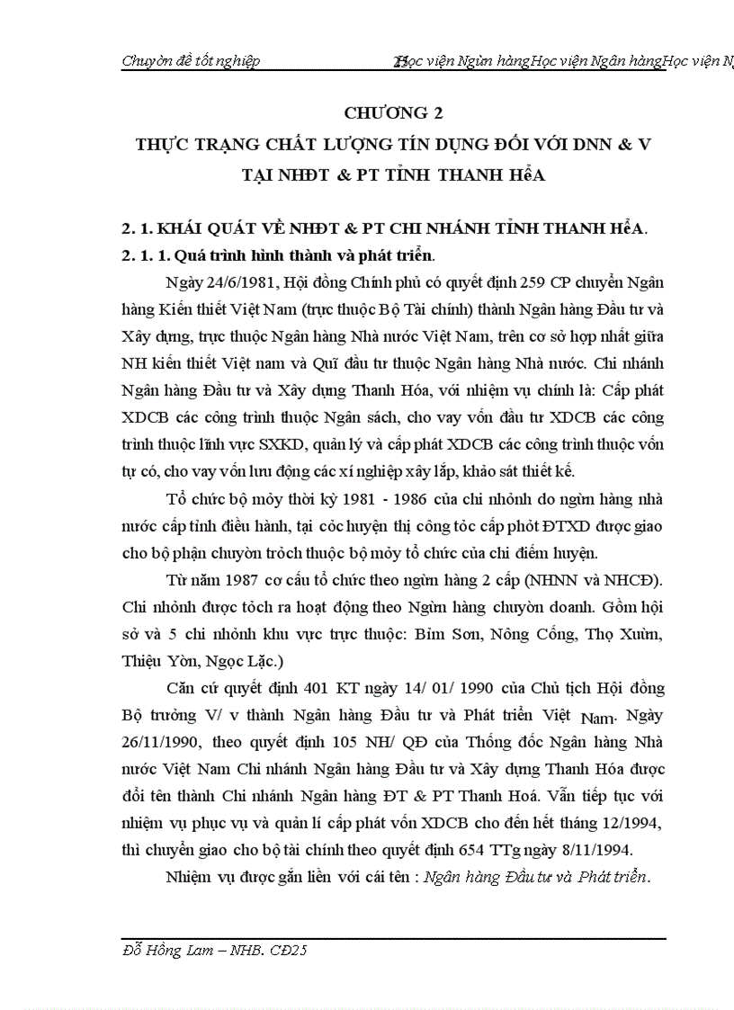 image for page Nâng cao chất lượng tín dụng đối với các doanh nghiệp nhỏ và vừa tại chi nhánh Ngân hàng đầu tư và phát triển tỉnh Thanh Hóa